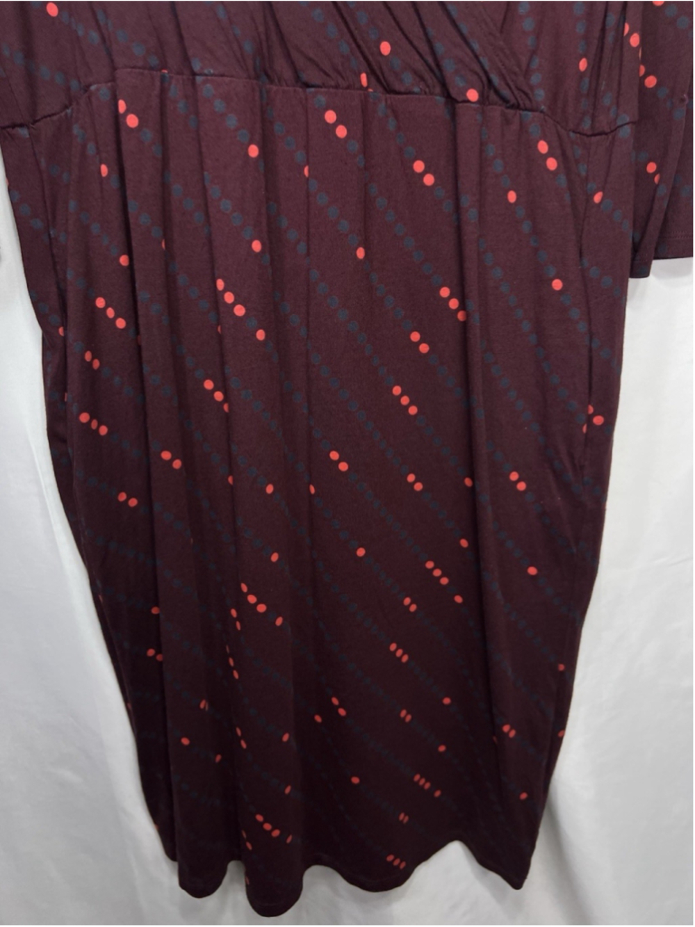 Boden Womens 10L Cressida Faux Wrap Dress 3/4 Sleeve Stretch V Neck Knee Length - Picture 5 of 11